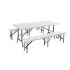 Good quality cheap price outdoor plastic hdpe folding square table chair set