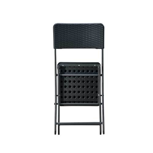 Cheap black outdoor 6' HDPE plastic outdoor folding 1 table and 6 chairs