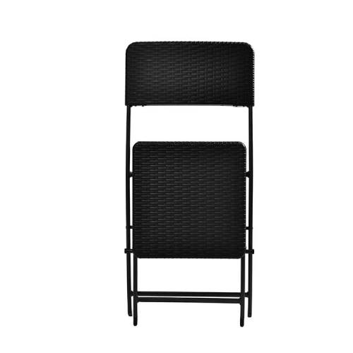 Cheap black outdoor 6' HDPE plastic outdoor folding 1 table and 6 chairs