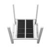 Comfortable metal legs plastic hdpe blowing mold table chair set with wooden look