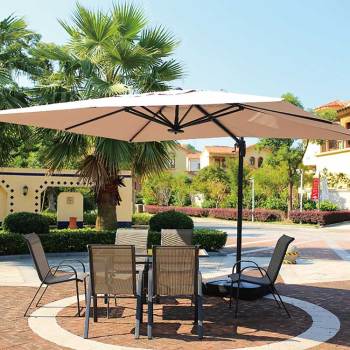 Garden patio parasol aluminum luxury  resort advertising sun beach umbrella outdoor