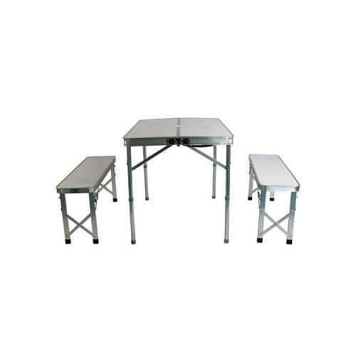 Folding Dining Table Set with Three Chairs for Picnic -Cloudyoutdoor