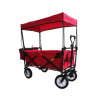 Double Layer Fabric Portable Folding Stroller Wagon with Canopy and Cooler Bag-Cloudyoutdoor