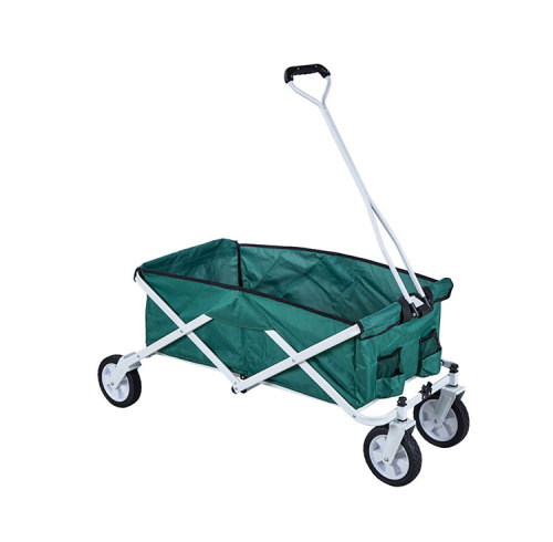 Single Layer D-shaped Handle Collapsible Outdoor Folding Wagon-Cloudyoutdoor