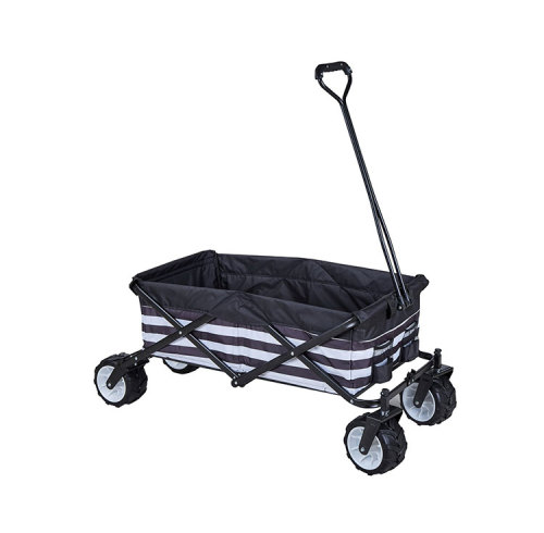 Garden Collapsible Multi-functional Folding Wagon Four-wheels with Solid Metal Frame-Cloudyoutdoor