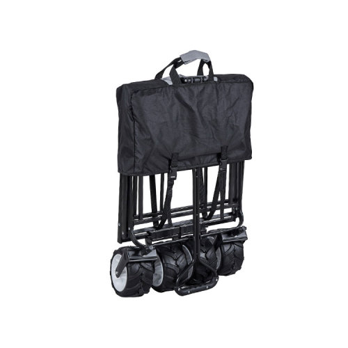 Garden Collapsible Multi-functional Folding Wagon Four-wheels with Solid Metal Frame-Cloudyoutdoor