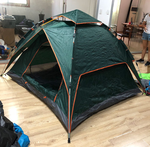 3-4 person double layers 2 doors automatic tent tents for outdoor camping