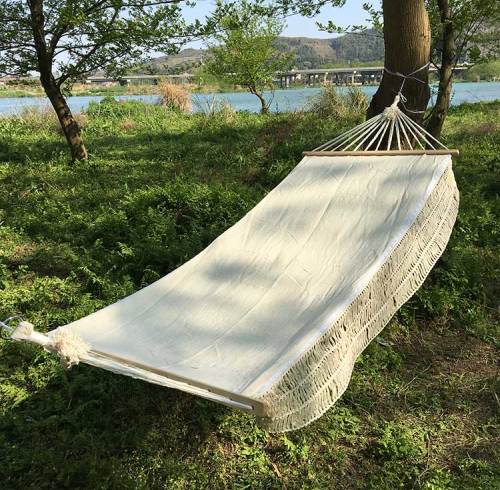 2020 portable camping hammock swings canvas hammock with stick