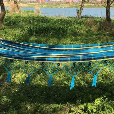 Outdoor canvas outdoor swinging blue camping hammock cover