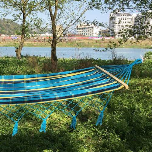 Outdoor canvas outdoor swinging blue camping hammock cover