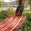 Outdoor Hanging outdoor camping swing hammock with wooden Stick