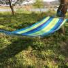 Outdoor hanging custom kids tree hammock swings with wooden Stick