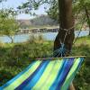 Outdoor hanging custom kids tree hammock swings with wooden Stick