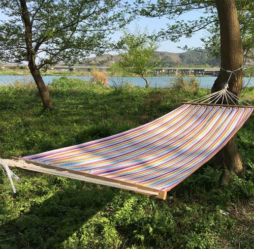 Outdoor beach camping canvas macrame foldable child hanging seat swing hammock