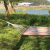 Outdoor beach camping canvas macrame foldable child hanging seat swing hammock