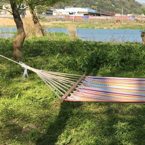 Outdoor beach camping canvas macrame foldable child hanging seat swing hammock