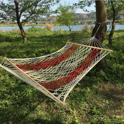 Travel camping hiking trip outdoor/indoor lightweight rope net hammock