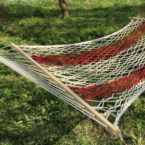Travel camping hiking trip outdoor/indoor lightweight rope net hammock