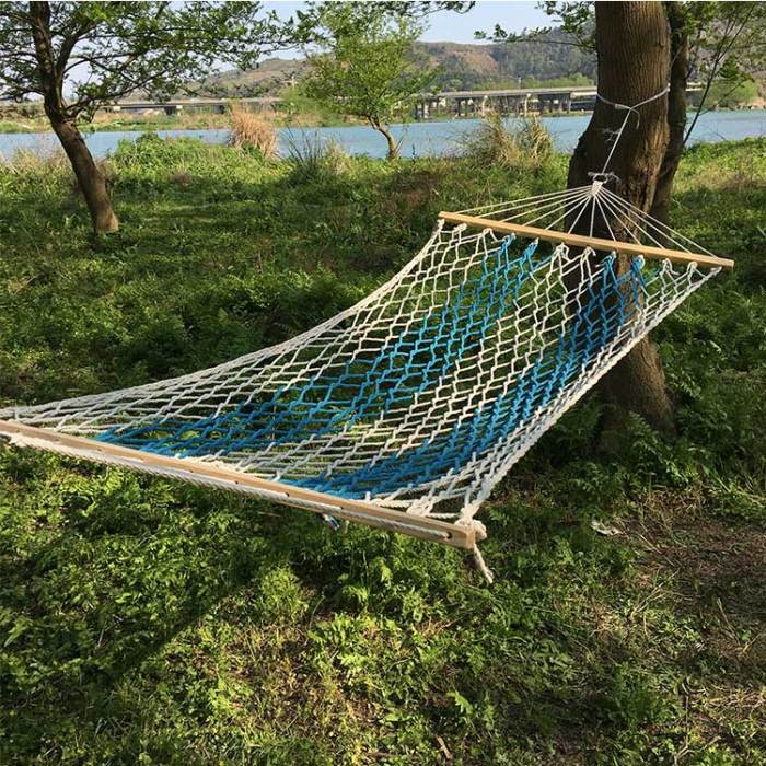 Lightweight foldable sleep camping cotton rope hammock swing chair