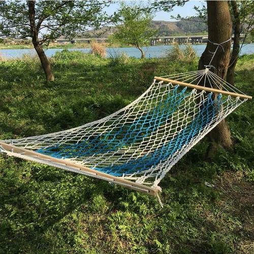 Lightweight foldable sleep camping cotton rope hammock swing chair