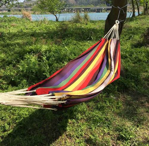 Outdoor camping garden cotton tree hammock swings seat custom
