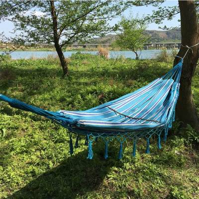 High quality blue kids lightweight and portable outdoor camping hammock
