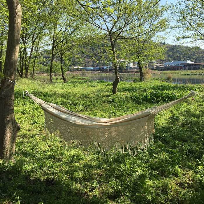 White custom portable folding camping hammock outdoor 2020 with net