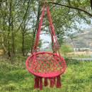 Red cotton kid garden beach hanging chair indoor hammock