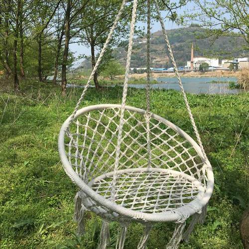 Tree tassel kids swing hammock pod chair white for Indoor and Outdoor
