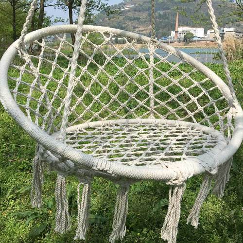 Tree tassel kids swing hammock pod chair white for Indoor and Outdoor