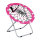 Durable Single Folding Saucer Bungee Chair Pink/Purple Zebra Print-Cloudyoutdoor