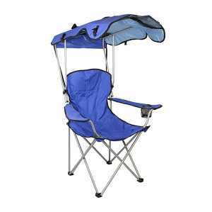 Custom Portable Folding Picnic Chair with Canopy for Camping Beach-Cloudyoudoor