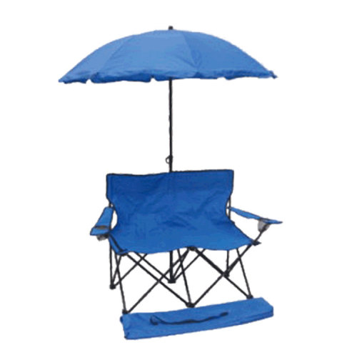 Good Picnic Double Folding Beach Camping Chair with Umbrella-Cloudyoutdoor
