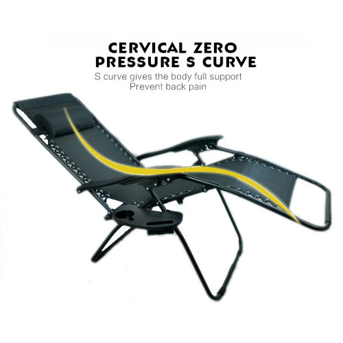 Folding Zero Gravity Recliner Chair Sun Lounge Chair with Footrest-Cloudyoutdoor