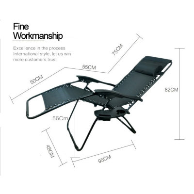 Folding Zero Gravity Recliner Chair Sun Lounge Chair with Footrest-Cloudyoutdoor