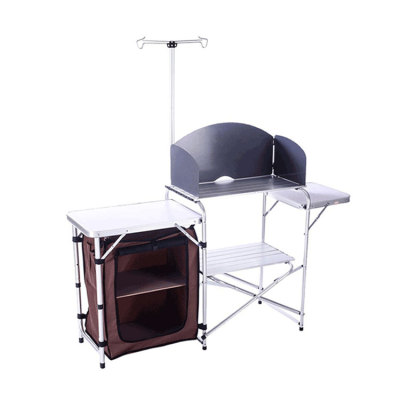 Portable Folding Aluminum Camping Cabinet for Family Reunion-Cloudyoutdoor