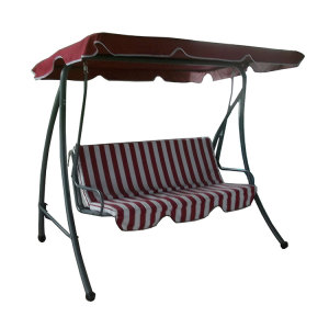 Garden 3 Seaters Metal Swing Chair with Canopy-Cloudyoutdoor