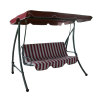 Garden 3 Seaters Metal Swing Chair with Canopy-Cloudyoutdoor