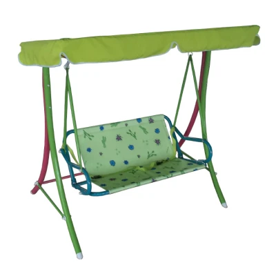 Flower Printed Hanging Swing Chair with Canopy for Outdoor Garden-Cloudyoutdoor