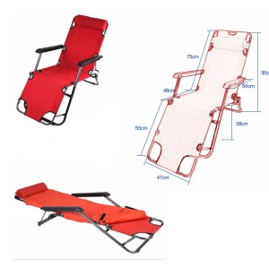 Folding Bed Reclining Lounge Patio Chair for Camping, Swimming Pool,Home-Cloudyoutdoor