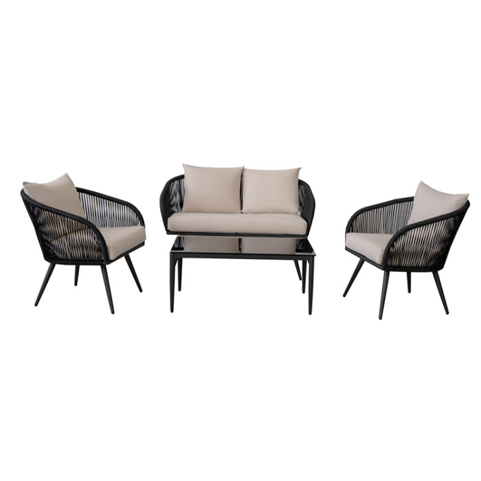 Outdoor corner garden furniture table and chair dining set for sale
