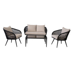 Outdoor corner garden furniture table and chair dining set for sale