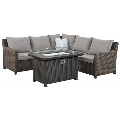 Rattan grey iron garden furniture sofa set for outdoor patio
