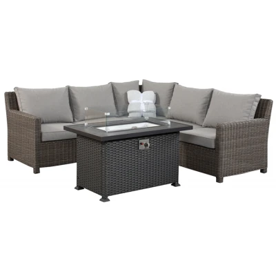 Rattan grey iron garden furniture sofa set for outdoor patio