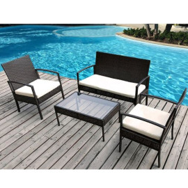 Good quality outdoor furniture heavy duty sofa table set for small balcony