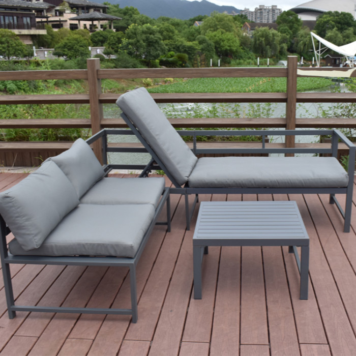 Metal sofa outdoor furniture terrace garden table chair uk
