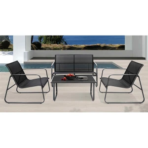 Cheap cafe shop furniture aluminium balcony outdoor dining table chair set