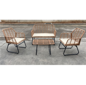 Outdoor furniture rattan sofa patio garden set with table