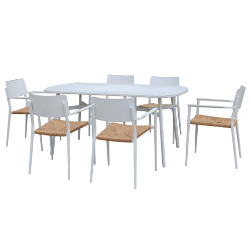 Outdoor garden table and chair set metal furniture industry sale
