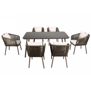 Outdoor furniture garden patio cushion rope sofa set table and chair